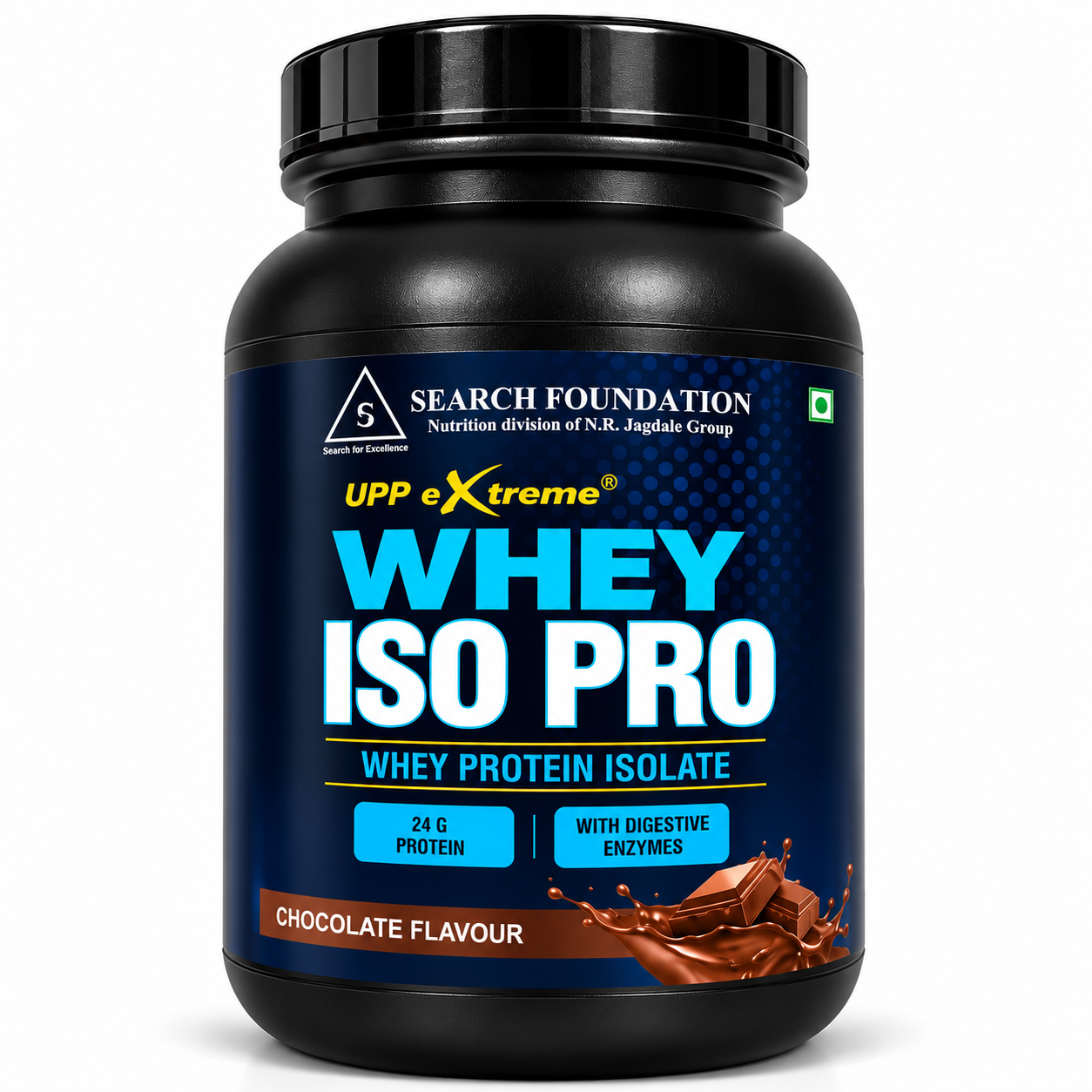 UPP eXtreme WHEY ISO PRO (1kg) | Search Foundation | Scientifically Designed Sports and Performance Nutrition Black Whey Protein Isolate Jar