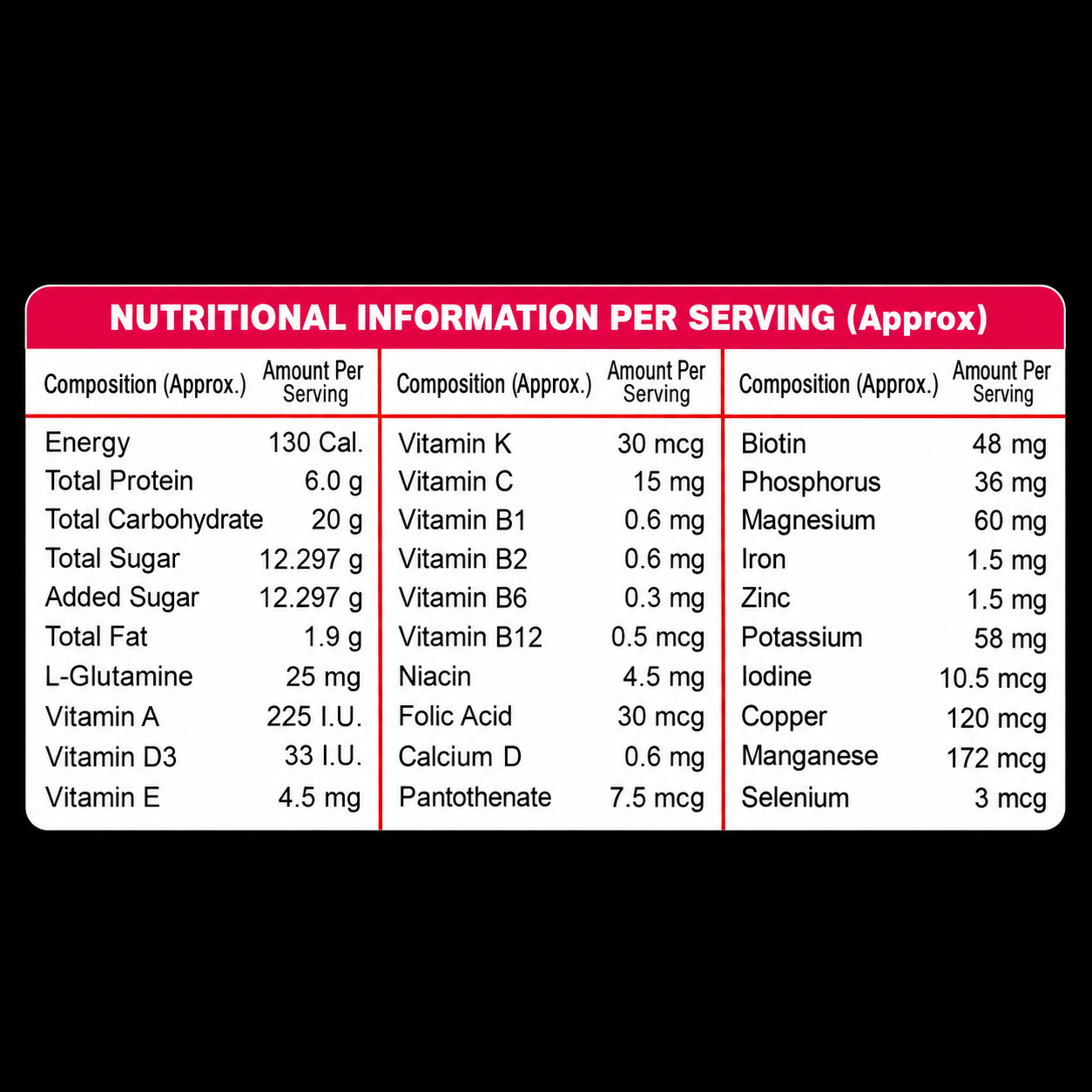 UPP eXtreme MASS GAINER (1kg) | Search Foundation | Scientifically Designed Sports and Performance Nutrition Nutritional Information Supplement Label